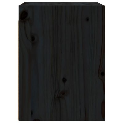vidaXL Szafka ścienna, czarna, 30x30x40 cm, lite drewno sosnowe