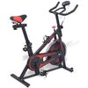 vidaXL Stacjonarny rower treningowy z pomiarem pulsu, czarno-czerwony