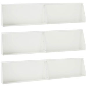 vidaXL Mur oporowy 6 szt. 100 x 12 x 30 cm Stal Biały