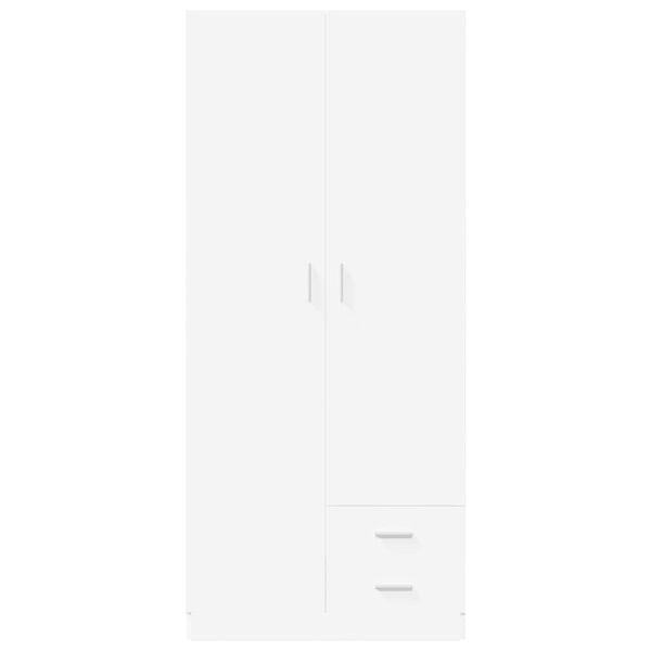 vidaXL Szafa, biała, 80x52x180 cm, materiał drewnopochodny