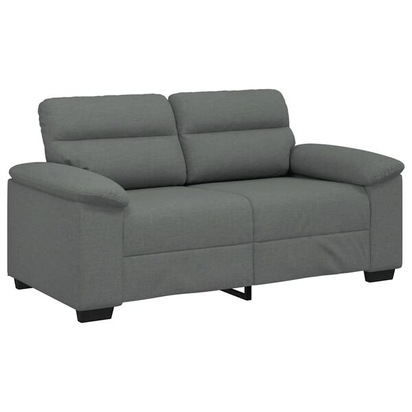 vidaXL Sofa 2-osobowa Ciemnoszara 160x81x84 cm Tkanina