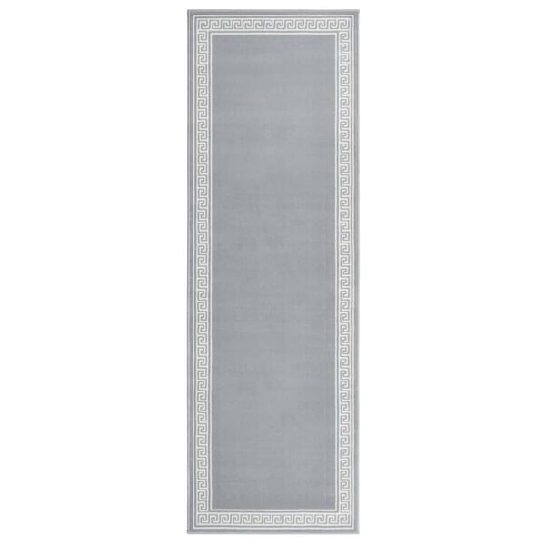 vidaXL Chodnik dywanowy, BCF, szary z motywem, 80x250 cm