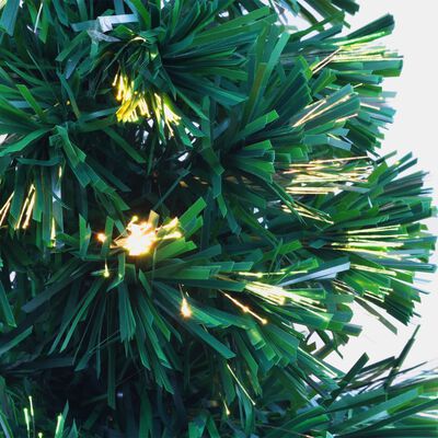 vidaXL Sztuczna choinka z lampkami światłowodowymi, 64 cm, zielona