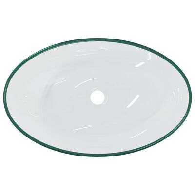 vidaXL Umywalka z bezbarwnego szkła hartowanego, 54,5x35x15,5 cm
