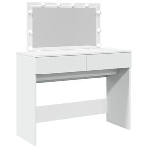vidaXL Toaletka z oświetleniem LED, biała, 100x40x120 cm