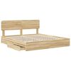 vidaXL Ł&oacute;żko z miejscem do przechowywania Dąb Sonoma 180 x 200 cm