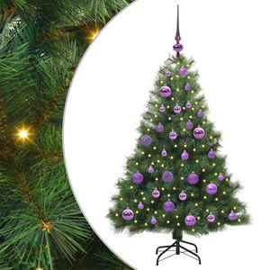vidaXL Sztuczna choinka z 150 diodami LED Zielony 120 cm PE i PVC