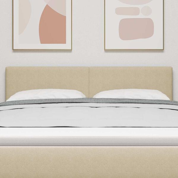 vidaXL Wezgłowie LED Ze LED Lights Szary zielony 160 cm tkanina