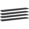 vidaXL P&oacute;łki na książki, 4 szt., szare, 60x10x1,5 cm, płyta wi&oacute;rowa