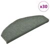 vidaXL Maty na schody 30 szt. 65x24x4 cm Ciemnozielone P&oacute;łokrągłe Duże