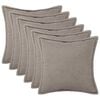 vidaXL Poszewka na poduszkę 6 pcs HOUTEN jasnoszary 80 x 80 cm Boucl&eacute;