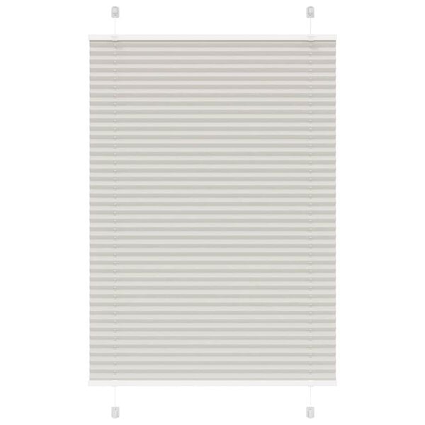 vidaXL Roleta plisowana jasnoszara 90x150 cm Szerokość tkaniny 89,4 cm