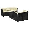 vidaXL 5-osobowa sofa ogrodowa z poduszkami w stylu rattanowym PP