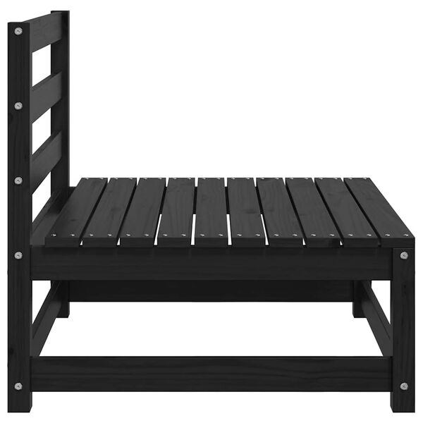 vidaXL Ogrodowa sofa środkowa z antracytowymi poduszkami, lite drewno