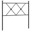 vidaXL Metalowe wymienne wezgłowie, czarne, 90 cm