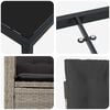 vidaXL Zestaw do jadalni w ogrodzie 5 pcs Jasnoszary polirattan