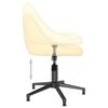 vidaXL Obrotowe krzesło stołowe, kremowe, obite aksamitem