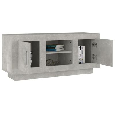 vidaXL Szafka pod telewizor, szarość betonu, 102x35x45 cm