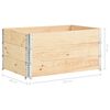 vidaXL Podniesione grządki, 3 szt., 80x120 cm, lite drewno sosnowe