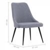 vidaXL Krzesła stołowe, 4 szt., jasnoszare, obite tkaniną