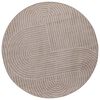 vidaXL Dywany pokojowe Okrągły HUARTE Beżowy &Oslash; 160 CM Poliester