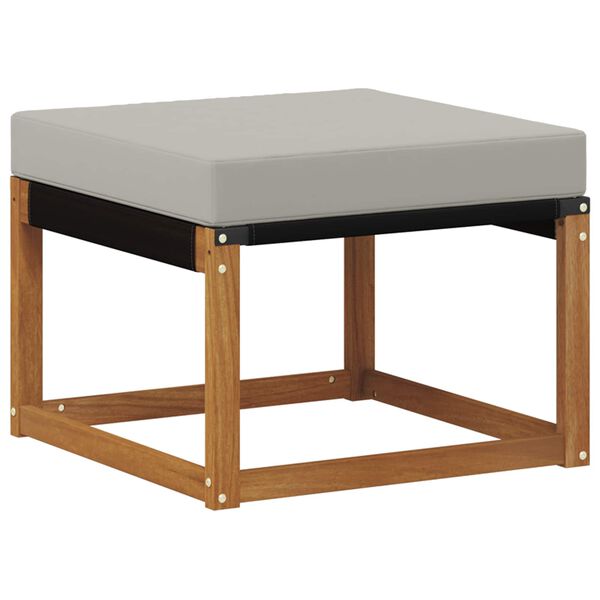 vidaXL Pufa na zewnątrz Lite drewno akacjowe i tkanina tekstylna