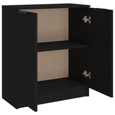 vidaXL Komoda, czarna, 60x30x70 cm, materiał drewnopochodny