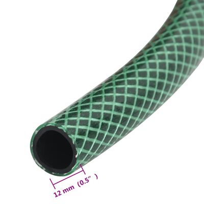 vidaXL Wąż ogrodowy z zestawem złączek, zielony, 0,6", 10 m, PVC