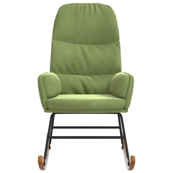 vidaXL Fotel bujany, jasnozielony, tapicerowany aksamitem