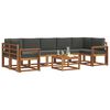 vidaXL Zestaw sof na zewnątrz z poduszką 8 pcs Naturalny i Antracytowy