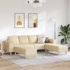 vidaXL Sofa do salonu 3 pcs Kremowy Poliester