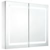 vidaXL Szafka łazienkowa z lustrem i LED, 80 x 12,2 x 68 cm