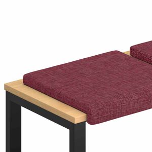 vidaXL Poduszka na ławkę 2 szt. tkanina Czerwone wino Głębokość 35 cm