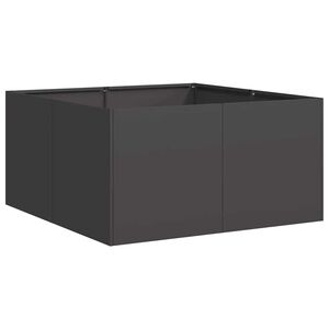 vidaXL Doniczka Czarna 80x80x40 cm Stal walcowana na zimno
