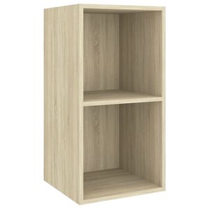 vidaXL Wisząca szafka pod TV, kolor dąb sonoma, 37x37x72 cm