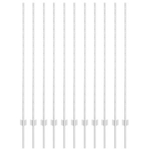 vidaXL Wbudowany słupek ogrodzeniowy 11 szt. srebrny 180 cm