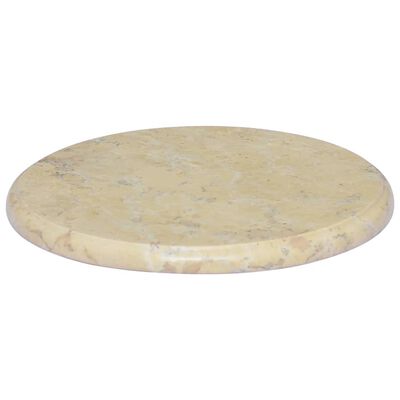 vidaXL Blat do stołu, kremowy, Ø40 x 2,5 cm, marmur