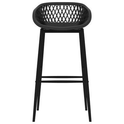 vidaXL Krzesła barowe, 2 szt., czarne