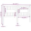 vidaXL Wezgłowie łóżka, 166x4x100 cm, lite drewno sosnowe