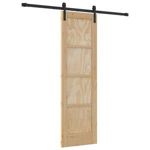 vidaXL Drzwi przesuwne 61 x 198,5 cm Lite drewno sosnowe