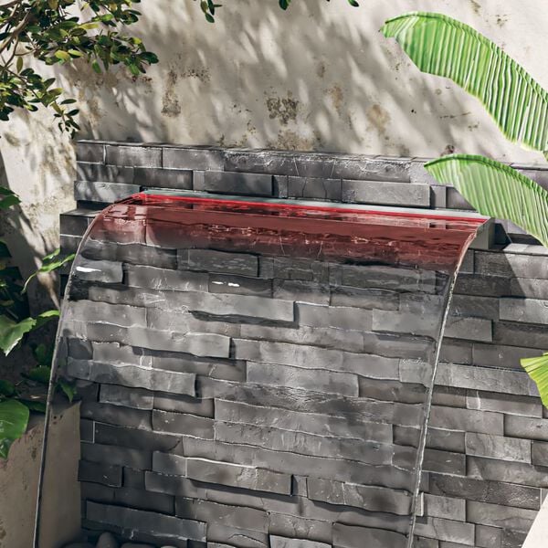 vidaXL Wylewka do wodospadu z RGB LED, stal nierdzewna, 108 cm