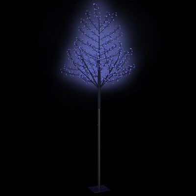 vidaXL Drzewko z niebieskimi lampkami, 600 LED, kwiat wiśni, 300 cm