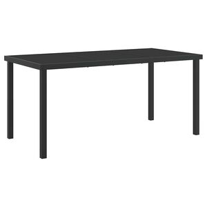 vidaXL St&oacute;ł Ogrodowy Czarny 160 x 80 x 73 cm Metal