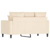 vidaXL Sofa 2-osobowa, kremowy, 120 cm, tapicerowana aksamitem