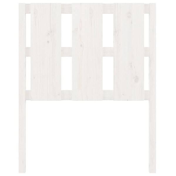 vidaXL Wezgłowie łóżka, białe, 80,5x4x100 cm, lite drewno sosnowe