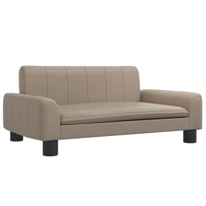 vidaXL Sofa dla dzieci, cappuccino, 70x45x30 cm, sztuczna sk&oacute;ra