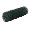 vidaXL Ogrodzenie z siatki, stal i PVC, 25x0,5 m, zielone