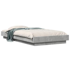 vidaXL Rama ł&oacute;żka podłogowego Betonowy szary 80 x 210 cm