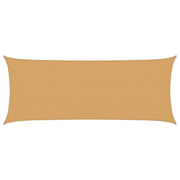 vidaXL Żagiel przeciwsłoneczny, 160 g/m&sup2;, piaskowy, 2x5 m, HDPE