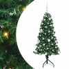 vidaXL Rogowa Sztuczna Choinka z podstawą Zielony 150 cm PVC i Metal
